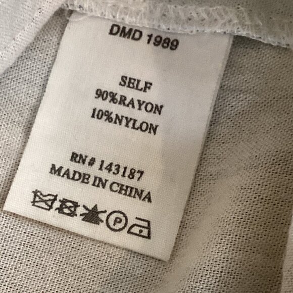 Addie BOHO Striped Mini Dress Floral Embroidery Gray & White Sz S 312G - Picture 7 of 8